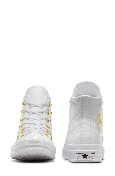 Converse Chuck Taylor® All Star® Lift High Top Platform Sneaker In White/ White/ Gold