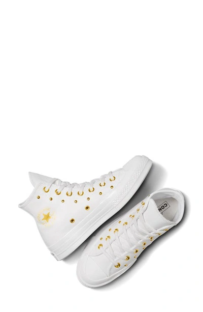 Converse Chuck Taylor® All Star® Lift High Top Platform Sneaker In White/ White/ Gold
