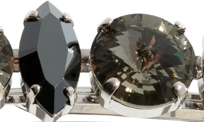 Shop L Erickson Glamour Crystal Barrette In Jet Hematite/ Black Diamond