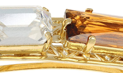 L Erickson Caspio Crystal Barrette In Gold Multi