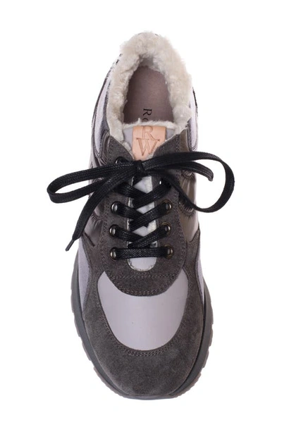 Shop Ron White Zohra Genuine Shearling Lined Sneaker In Slate