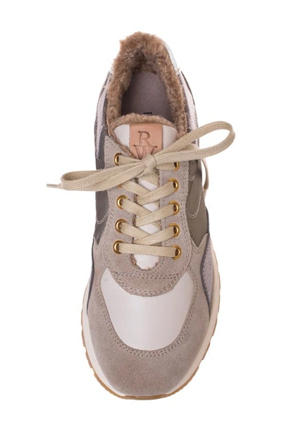 Shop Ron White Zohra Genuine Shearling Lined Sneaker In Oyster