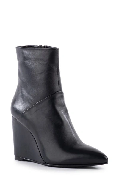 Seychelles Only Girl Womens Zipper Faux Leather Wedge Boots In Black