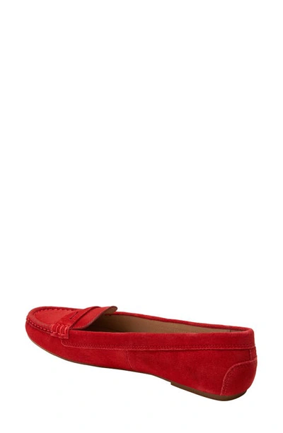 Shop Jack Rogers Meyers Moc Toe Penny Loafer In Fire Red