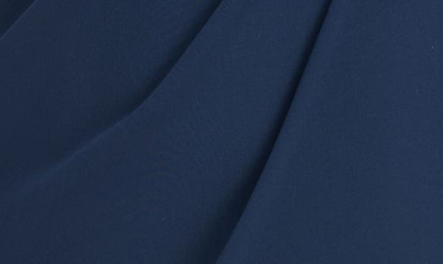 Kay Unger Irina Long Sleeve A-line Gown In Night Blue