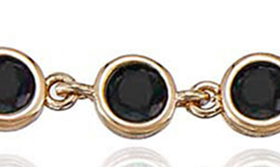 Shop Ettika Cubic Zirconia Bezel Necklace In Black
