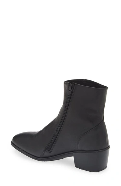 Naot Goodie Zip Boot In Water Resistant Black Leather