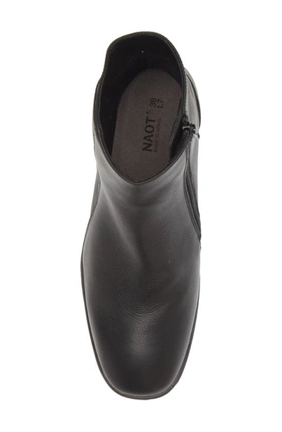 Naot Goodie Zip Boot In Water Resistant Black Leather