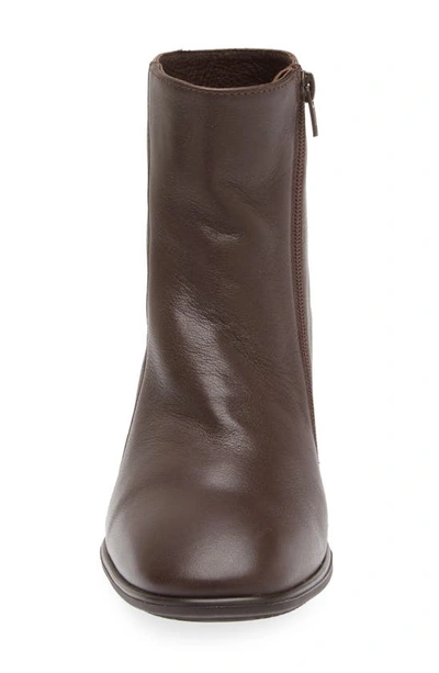 Shop Naot Goodie Zip Boot In Water Resistant Brown Leather