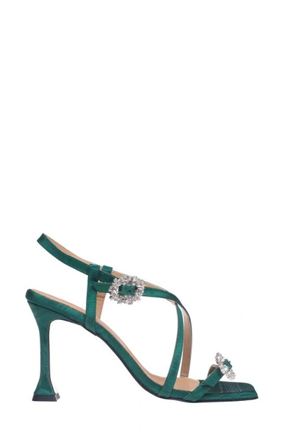 Shop Ron White Nicolette Crystal Buckle Weatherproof Sandal In Emerald