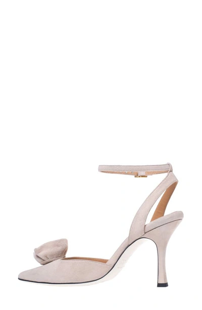 Shop Ron White Grace Weatherproof Ankle Strap Pointed Toe Pump In Ivory