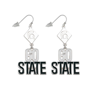 Shop Emerson Street Michigan State Spartans Della Earrings In Silver