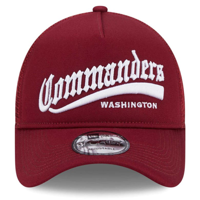 Shop New Era Burgundy Washington Commanders Caliber Trucker 9forty Adjustable Hat