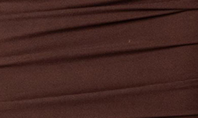 Edikted Mikey Ruched Open Back Minidress In Brown