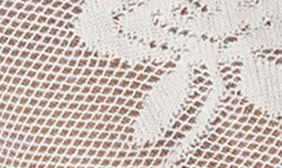 Edikted Saga Floral Jacquard Open Stitch Sweater In White