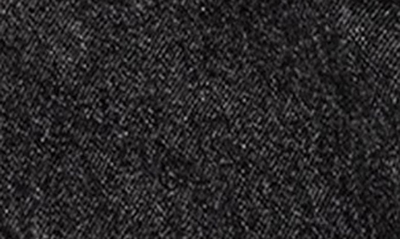 Edikted Scarlett Distressed Denim Miniskirt In Black-washed
