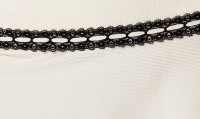 Shop Edikted Khloe Lacy Ribbon Knit Miniskirt In Cream