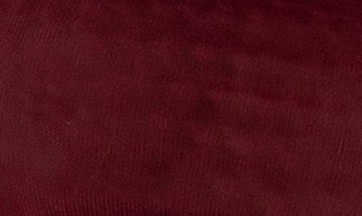 Edikted Jupiter Asymmetric Mesh Sleeve Top In Burgundy