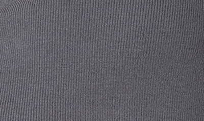 Edikted Jane Tie Front Off The Shoulder Long Sleeve Crop Top In Gray