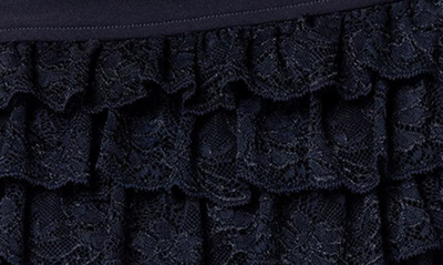 Edikted Maisie Ruffle Lace Miniskirt In Navy