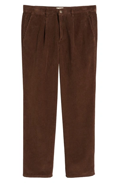 Shop Forét Shed Pleated Corduroy Pants In Brown
