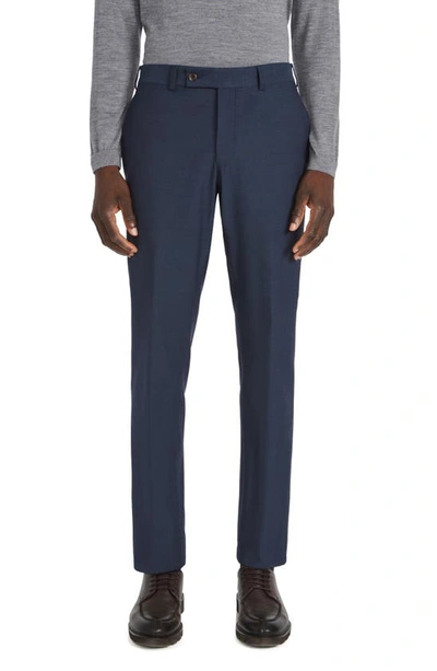 Shop Jack Victor Palmer Stretch Cotton & Wool Pants In Blue