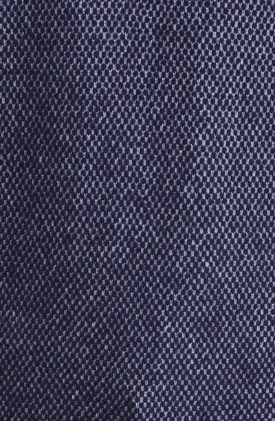 Lorenzo Uomo Merino Wool & Cashmere Bird's Eye Sweater In Navy