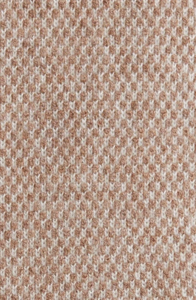 Lorenzo Uomo Merino Wool & Cashmere Bird's Eye Sweater In Camel