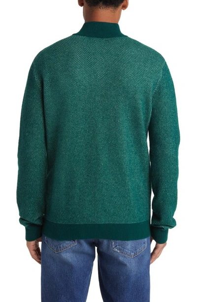 Shop Lorenzo Uomo Merino Wool & Cashmere Bird's Eye Sweater In Sage