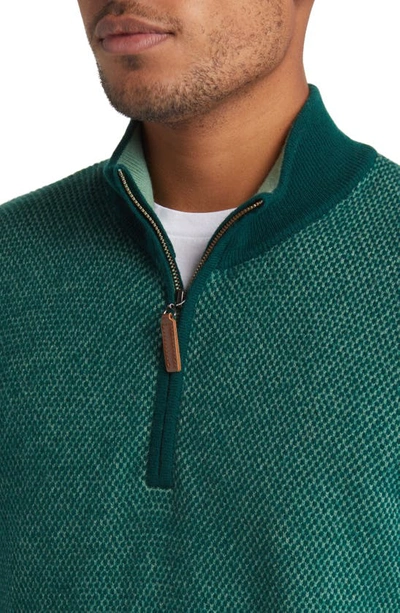 Shop Lorenzo Uomo Merino Wool & Cashmere Bird's Eye Sweater In Sage
