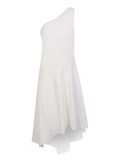 Shop Jw Anderson J.w. Anderson White One-shoulder Dress