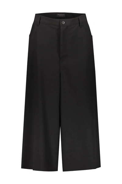 Shop Balenciaga Loose Shorts In Wool In Default Title
