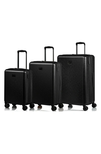 Shop Champs Iconic Ii 3-piece Luggage Set In Black