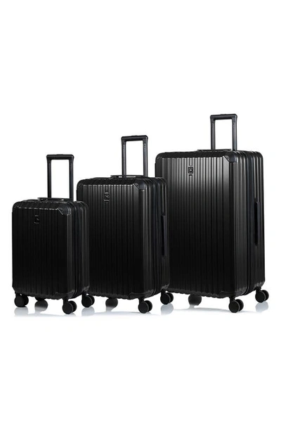 Shop Champs Element 3-piece Luggage Set In Black