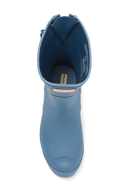 Shop Hunter Original Short Back Adjustable Rain Boot In Borrowed Blue