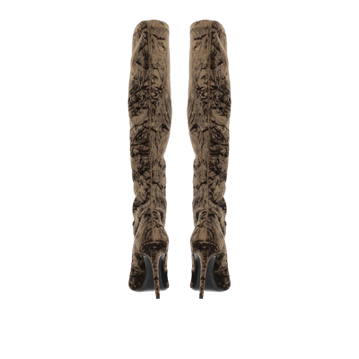 Saint Laurent Talia Velvet Boots