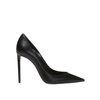 Shop Saint Laurent Zoè Leather Pumps