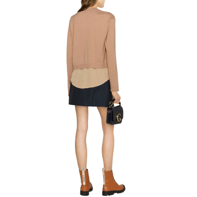 See By Chloé Layered-effect Crew Neck Sweater