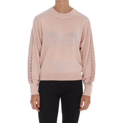 Shop See By Chloé See By Chloe See By Chloe Macrame Trimmed Wool Sweater