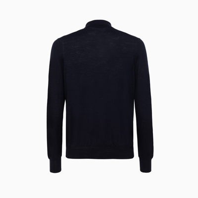 Shop Tagliatore Polo Shirt In Wool In 598