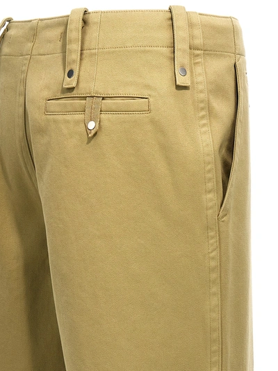 Shop Burberry Cotton Pants Green
