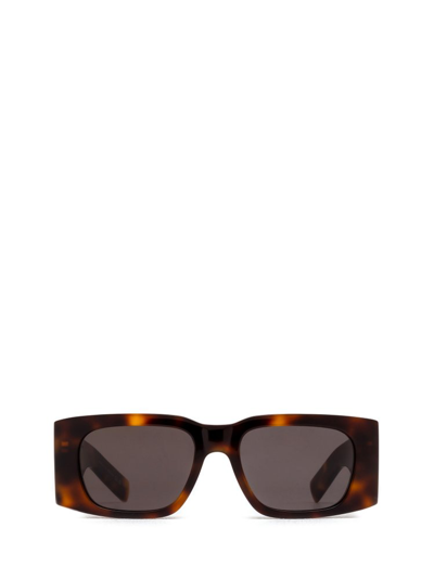 Shop Saint Laurent Eyewear Rectangle Frame Sunglasses In Multi