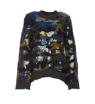 Shop Zadig & Voltaire All Over Sequins Crewneck Sweater In Multi