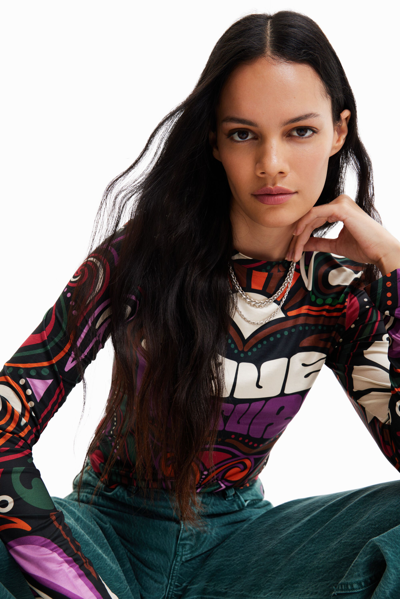 Desigual “save Nature” T-shirt In Black