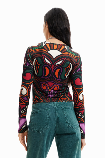 Desigual “save Nature” T-shirt In Black