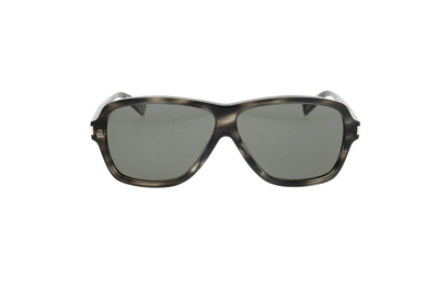 Shop Saint Laurent Eyewear Aviator Frame Sunglasses In Multi