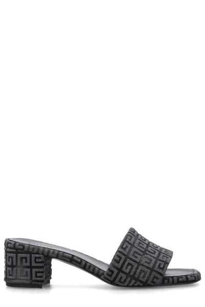 Shop Givenchy 4g Motif Heeled Sandals In Grey