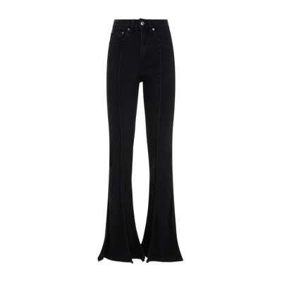 Shop Y/project Logo Patch Flared Jeans In Black