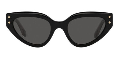 Shop Bulgari Serpenti Cat Eye Frame Sunglasses In Black