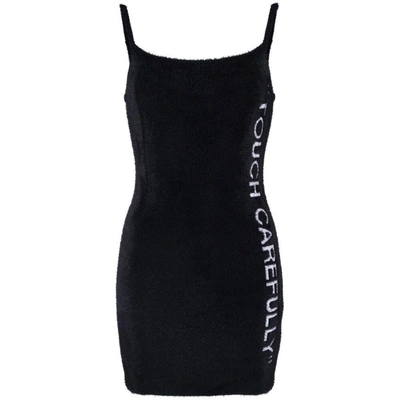 Off-white Off White Off White "touch Carefully" Mini Dress In Black